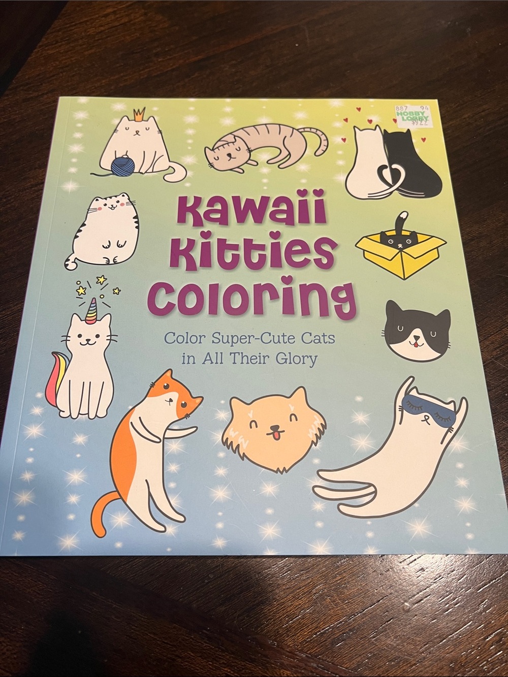 Kawaii Kitties Coloring Book - Cute Cats (Purple Title, Multicolor Cover)